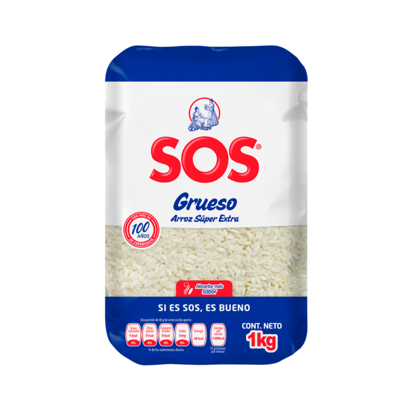 Arroz Grano Grueso Súper Extra SOS