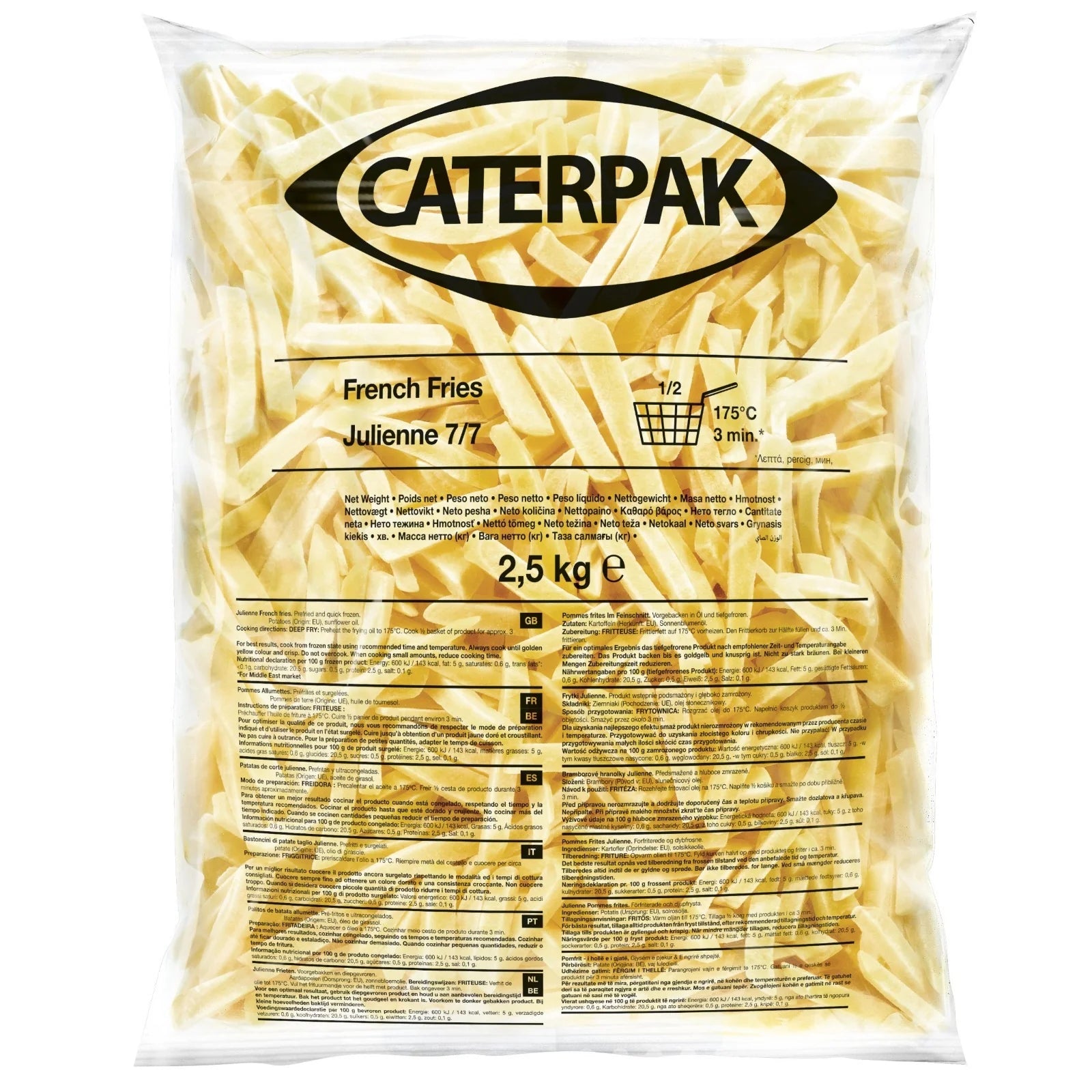 Papas Francesa Congeladas Caterpac