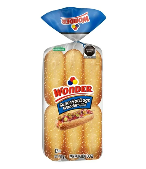 Pan Super Hot-Dogs Wonder con Ajonjolí