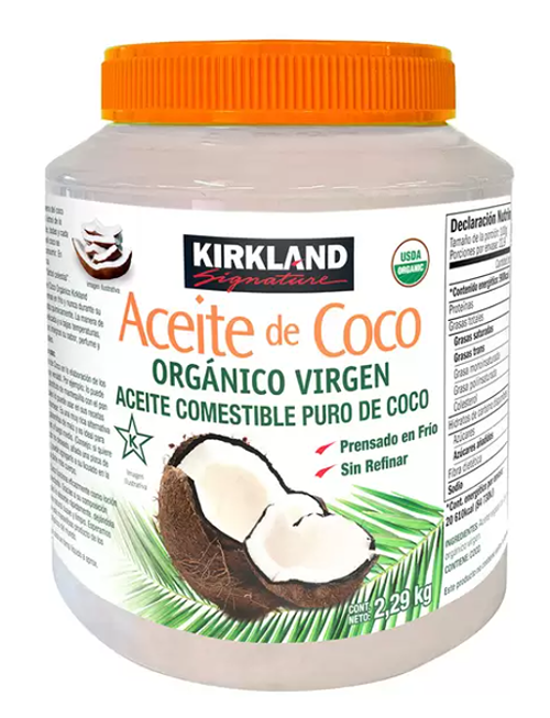Aceite de Coco Extra Virgen Kirkland - Frasco 2.8 kg